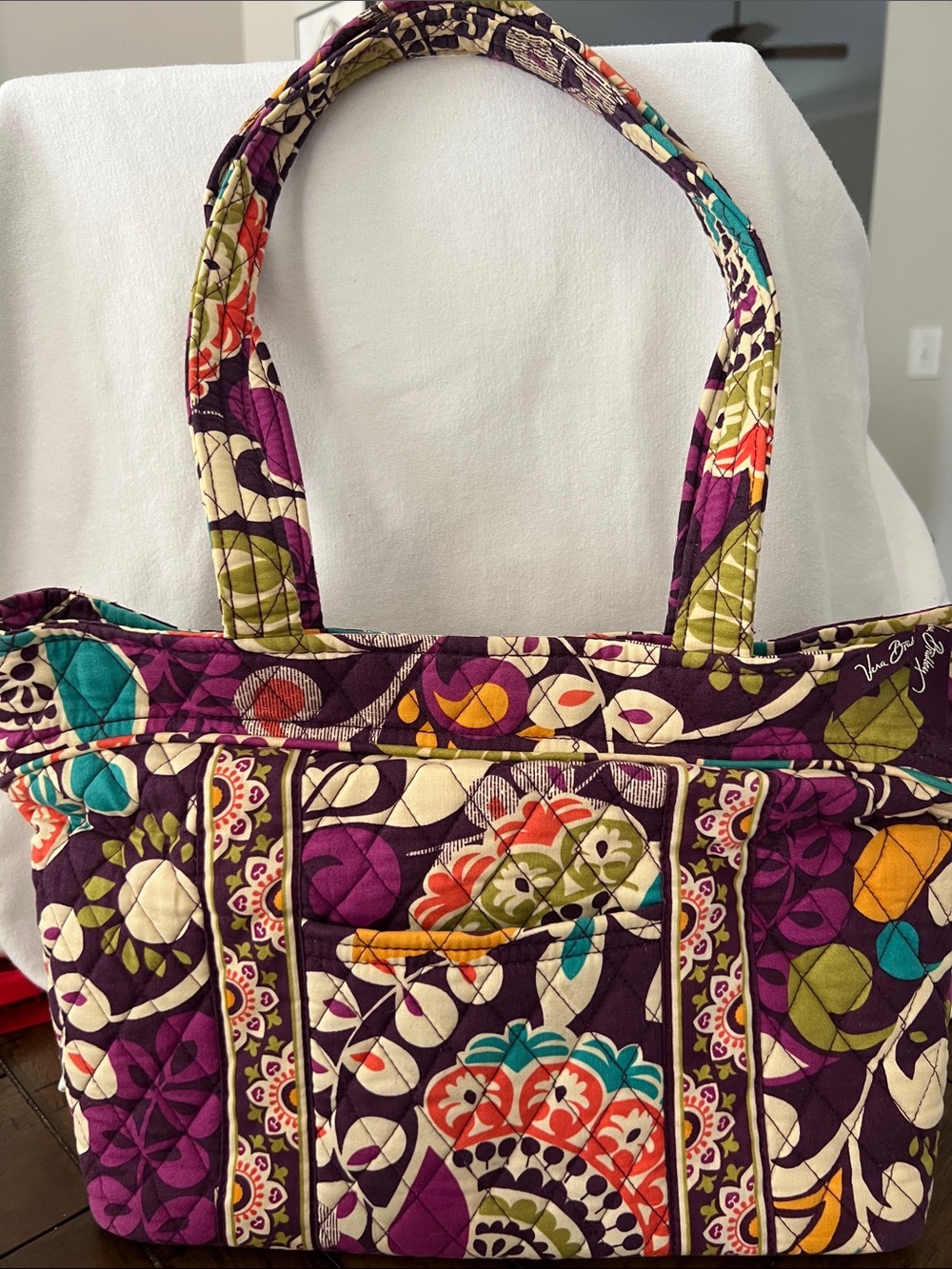 Vera Bradley Purple Multicolor Quilted Tote